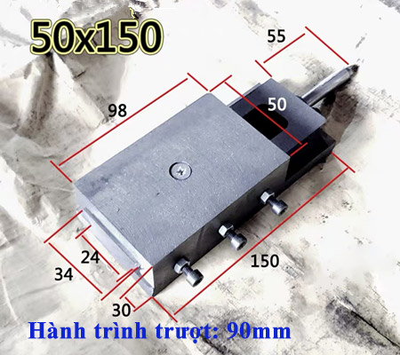 Bàn trượt vít me rãnh mang cá 50x150