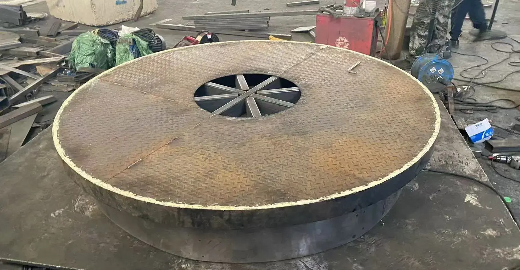 gia công bàn xoay công nghiệp, chịu tải 5 tấn