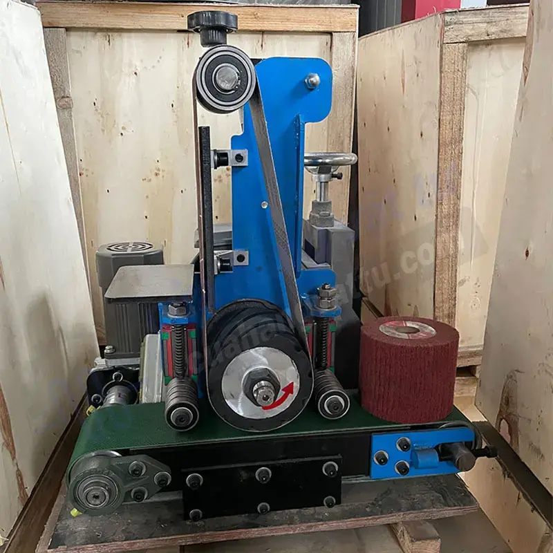 máy mài đai, băng tải cấp phôi