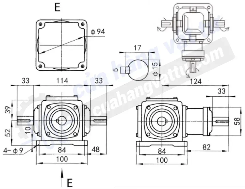 bản vẽ hộp phân phối truyền động T2