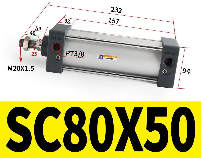 kích thước xi lanh khí nén sc80-50