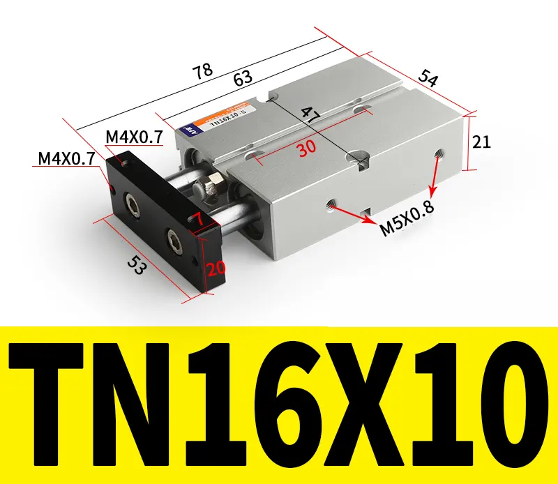 kích thước xi lanh khí nén NT16