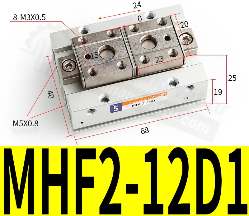 xi lanh khí nén trượt MHF2-12