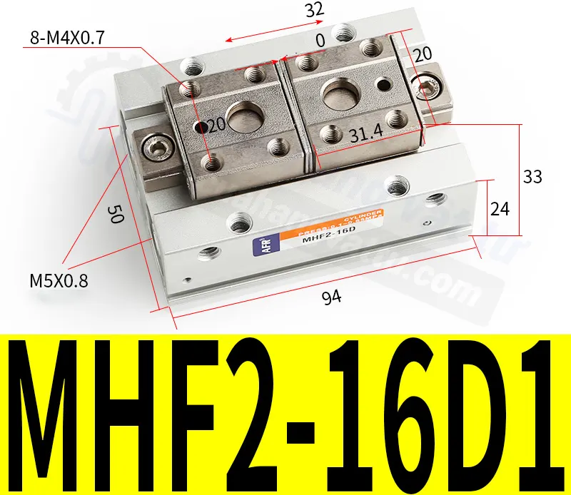 xi lanh khí nén trượt MHF2-16