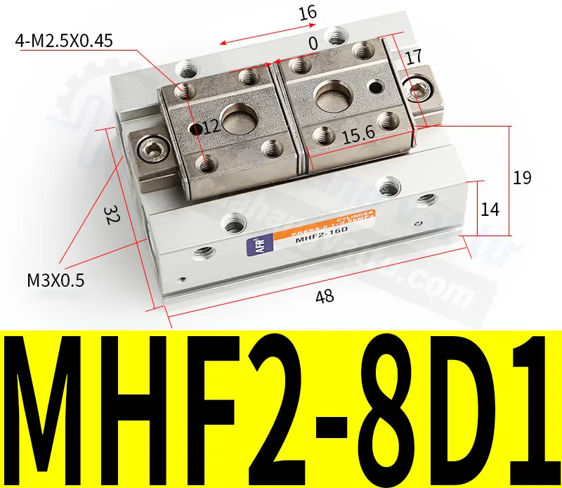 xi lanh khí nén trượt MHF2-8D