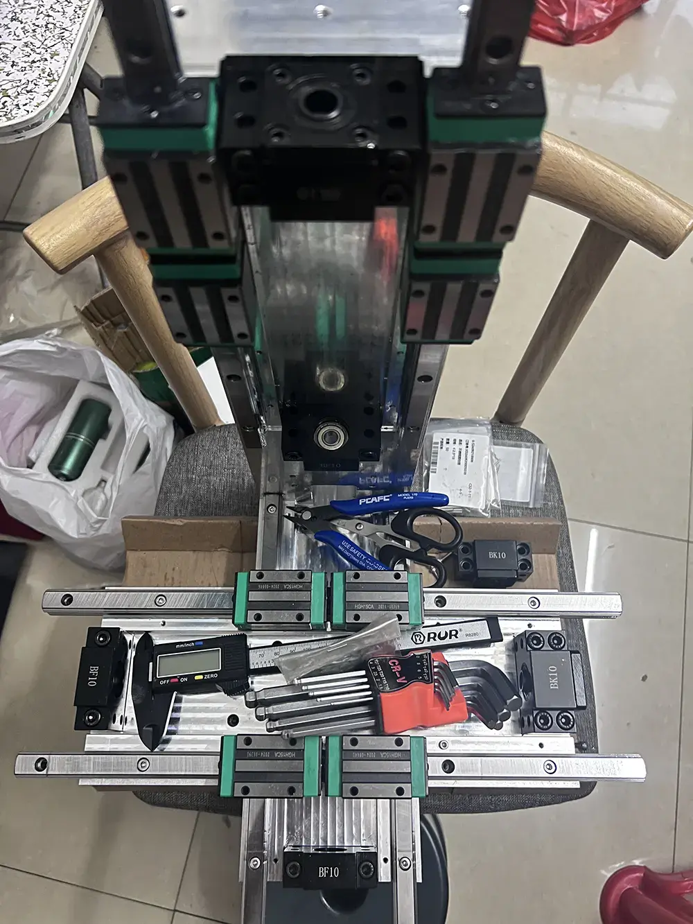 Lắp máy cnc với thanh trượt vuông 15